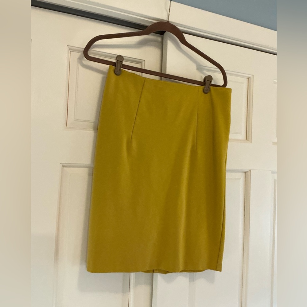 Willi Smith Mustard Yellow Pencil Skirt